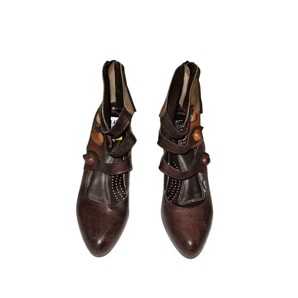 L' Artiste by Spring Step Womens Shoes Brown 39 Autumn Zip High Heel Pumps - Picture 3 of 9
